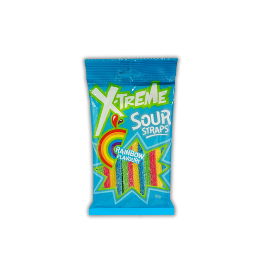 X-TREME Sour Straps Rainbow Flavour Lollies Bag