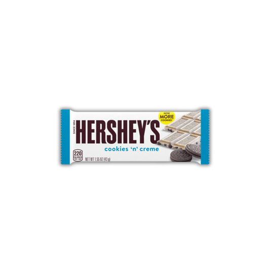 White and Blue US Hershey's Cookies 'n' Creme 43g