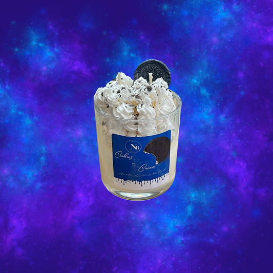 Noor Soy Candle Cookies 'n' Cream Flavour Blue