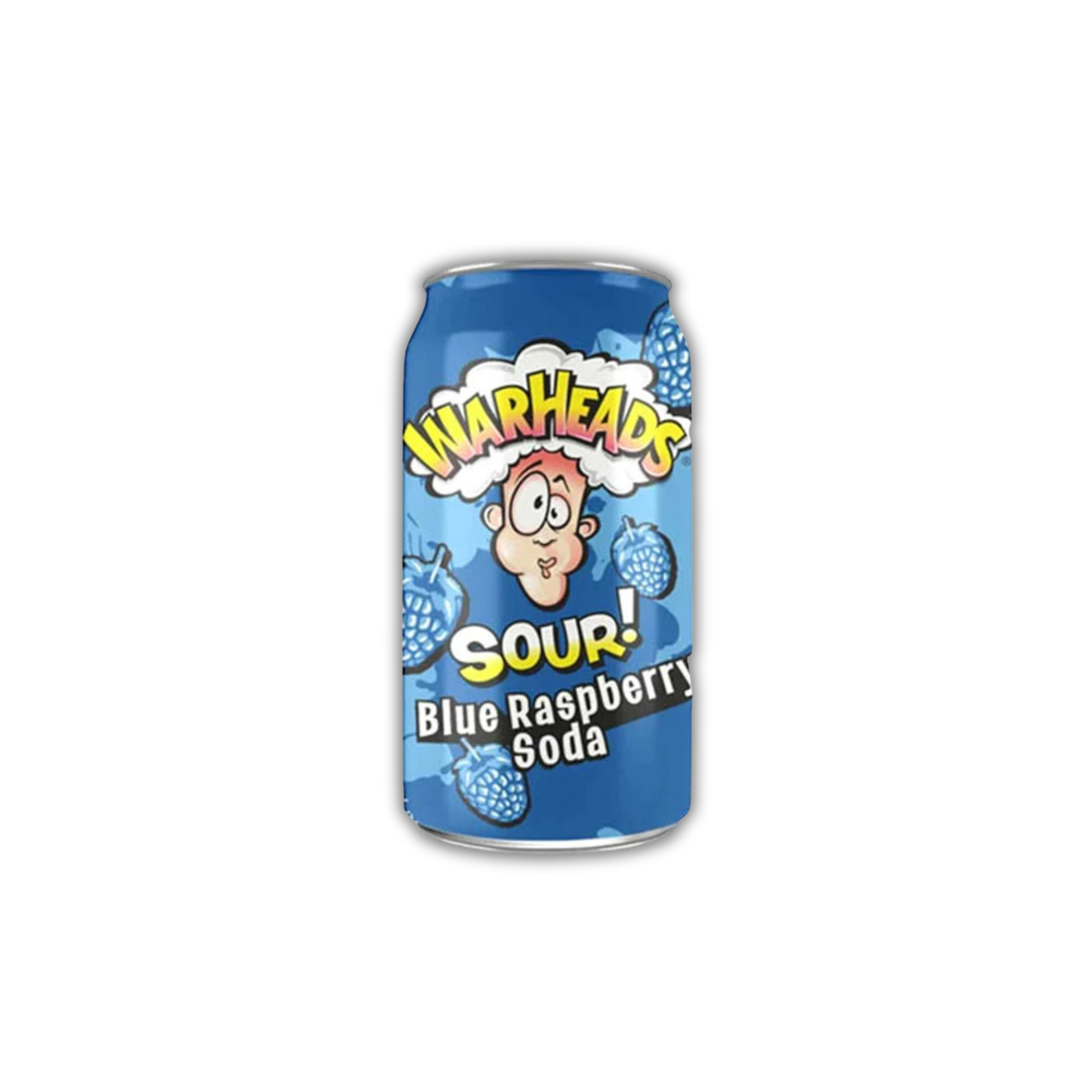 WarHeads Blue Raspberry Soda Sour Can